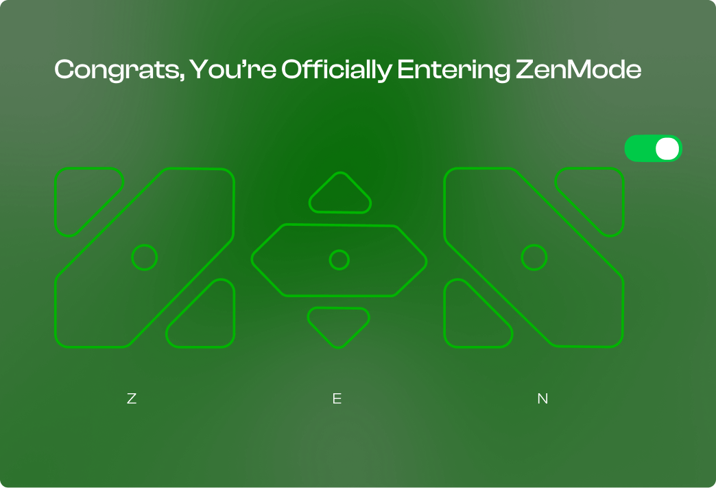 The ZEN wordmark, one mark rotated twice